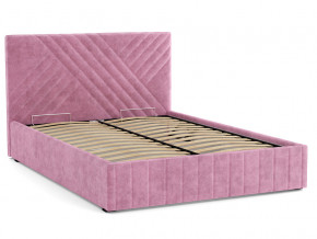 Кровать Гамма 1400 с основанием велюр тенерифе розовый в Муравленко - muravlenko.magazinmebel.ru | фото - изображение 2