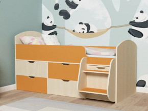 Кровать Малыш-7 Дуб-Оранжевый в Муравленко - muravlenko.magazinmebel.ru | фото
