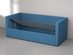 Кровать мягкая с подъёмным механизмом арт. 030 синий в Муравленко - muravlenko.magazinmebel.ru | фото - изображение 2