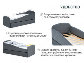 Кровать с ящиком Letmo графит (велюр) в Муравленко - muravlenko.magazinmebel.ru | фото - изображение 11