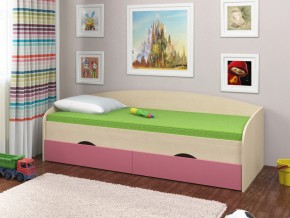 Кровать Соня 2 дуб молочный-розовый в Муравленко - muravlenko.magazinmebel.ru | фото