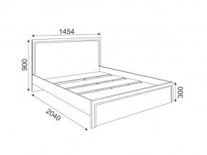 Кровать стандарт с настилом 1400 Беатрис модуль 16 Орех гепланкт в Муравленко - muravlenko.magazinmebel.ru | фото - изображение 2