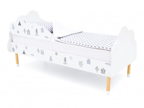 Кровать Stumpa Облако с бортиком рисунок Домики в Муравленко - muravlenko.magazinmebel.ru | фото - изображение 1
