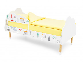 Кровать Stumpa Облако с бортиком рисунок Шале в Муравленко - muravlenko.magazinmebel.ru | фото