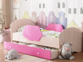 Кровать Тучка с ящиком дуб-розовый в Муравленко - muravlenko.magazinmebel.ru | фото - изображение 1