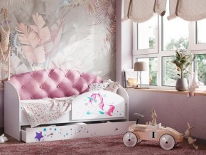 Кровать Звездочка с бортиком Белый-розовый в Муравленко - muravlenko.magazinmebel.ru | фото