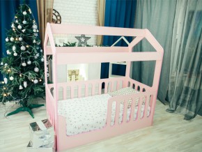 Кроватка-Домик без ящика розовая в Муравленко - muravlenko.magazinmebel.ru | фото