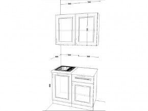 Кухонный гарнитур 16 Белый Вегас 1000 мм в Муравленко - muravlenko.magazinmebel.ru | фото - изображение 2