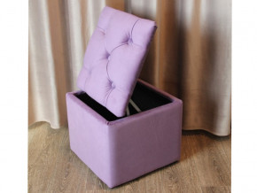 Пуф с каретной стяжкой и ящиком для хранения фиолетовый в Муравленко - muravlenko.magazinmebel.ru | фото - изображение 4