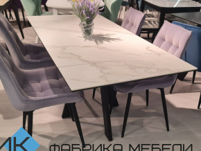 Стол SKM 120 керамика белый мрамор/подстолье белое в Муравленко - muravlenko.magazinmebel.ru | фото - изображение 2