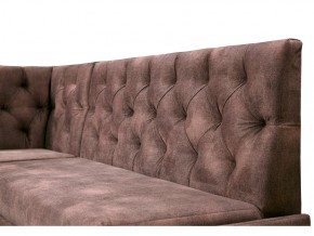 Угловой диван Призма каретная стяжка коричневый с коробами в Муравленко - muravlenko.magazinmebel.ru | фото - изображение 2