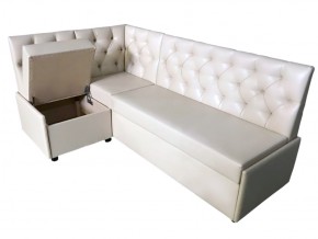 Угловой диван Призма со стяжками белый со спальным местом в Муравленко - muravlenko.magazinmebel.ru | фото - изображение 2