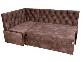 Угловой диван Призма со стяжкми коричневый со спальным местом в Муравленко - muravlenko.magazinmebel.ru | фото - изображение 4